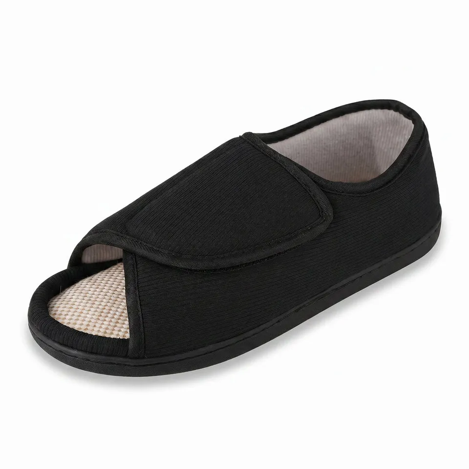 riemot-open-toe-sandalen-schwarz-breit-verstellbare-riemen-sandalen image 1