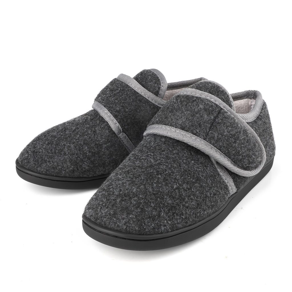 riemot-herren-terry-hausschuhe-verstellbar-memory-foam image 1