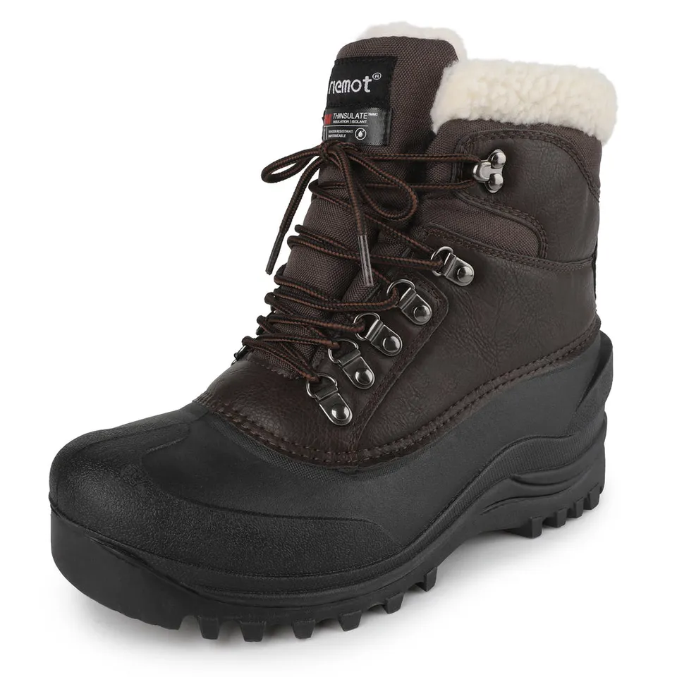 riemot-damen-winterstiefel-braun-wasserdicht-mit-fellfutter image 1