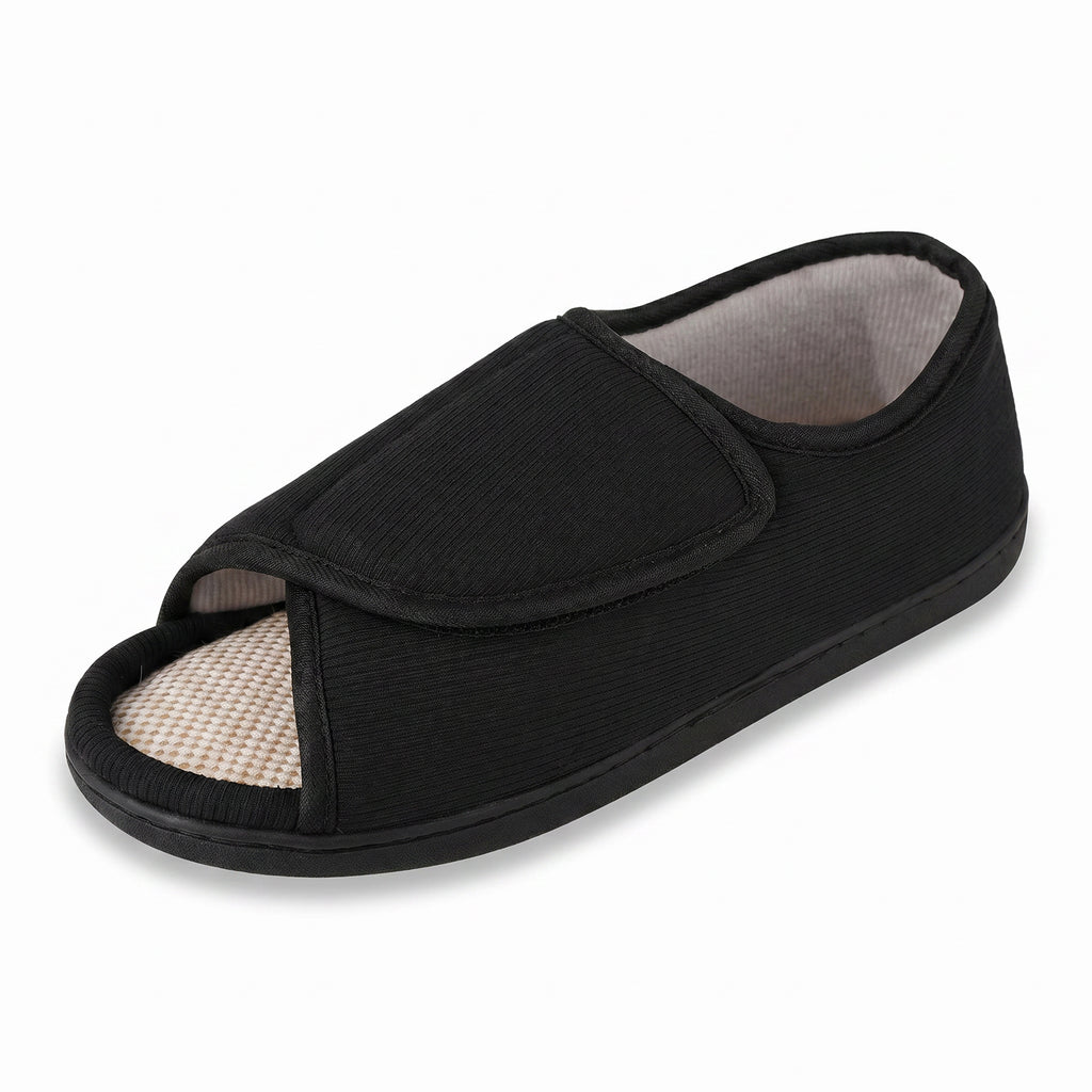 riemot-open-toe-sandalen-schwarz-breit-verstellbare-riemen-sandalen image 1