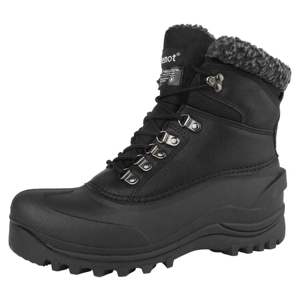 riemot-herren-snowboots-schwarz-wasserdicht-mit-warmfutter-winterstiefel-zum-sch image 1