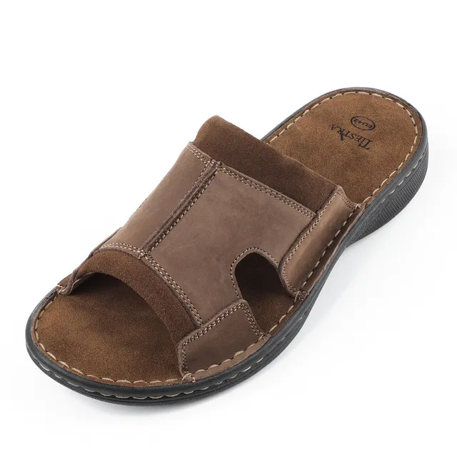 riemot-herren-leder-badepantolette-slip-on-sandale image 1
