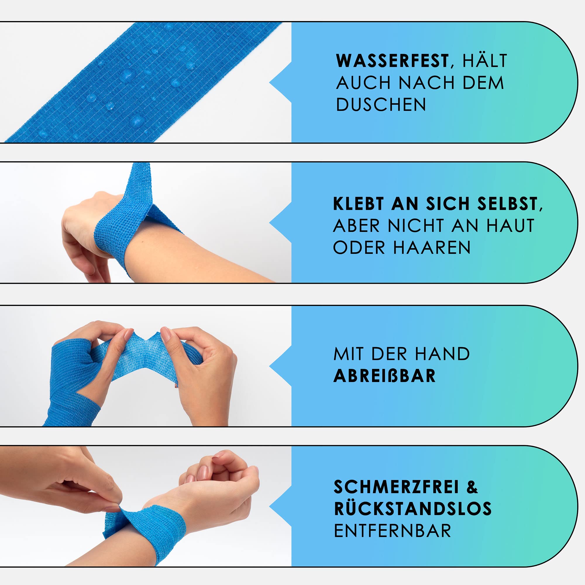 health-press-selbstklebender-verband-5cm-x-4-5m-blau-4-rollen image 5