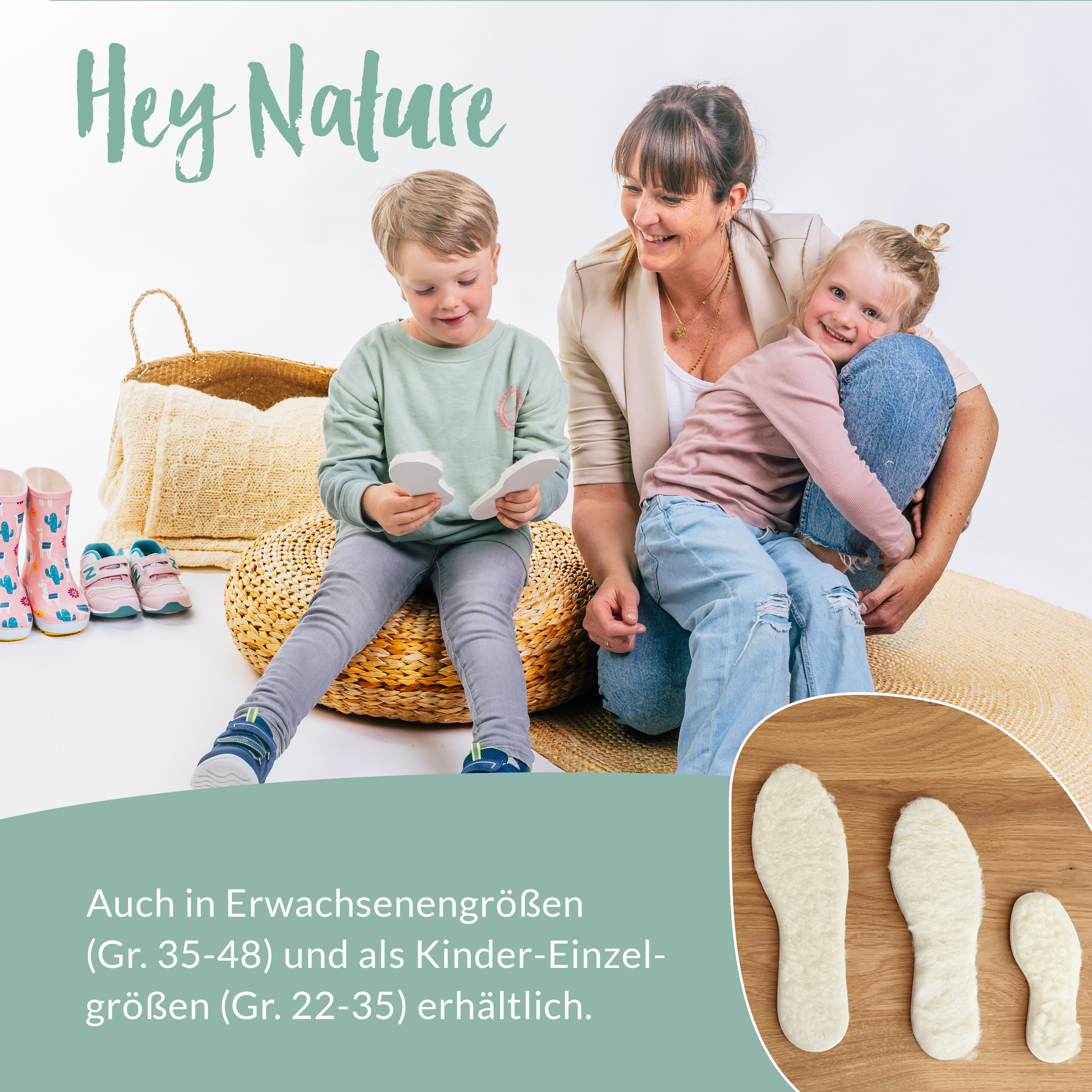 hey-nature-kinder-wollsohlen-2-paar-gr-22-35-zuschneidbar image 6