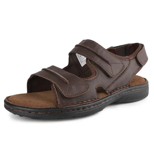 riemot-herren-ledersandalen-offene-zehen-verstellbarer-riemen image 1