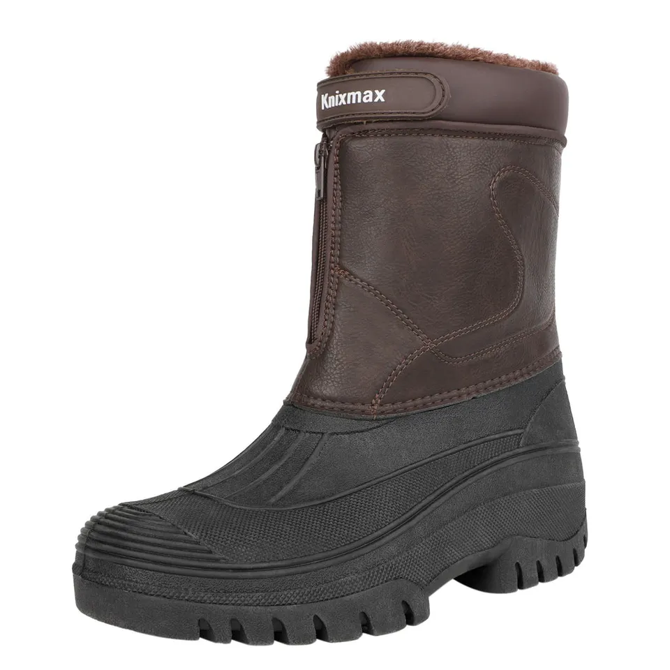riemot-herren-snowboots-braun-wasserdicht-gef-tterte-winterstiefel-mit-rei-versc image 1