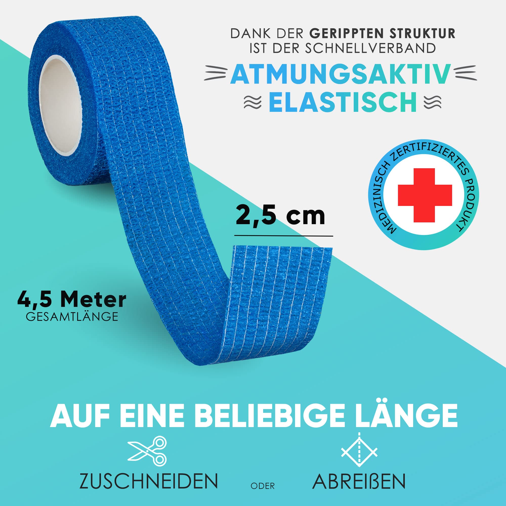 health-press-fingerpflaster-selbsthaftend-2-5cm-x-4-5m-blau-8-rollen image 2