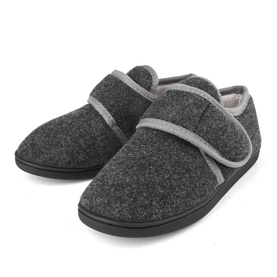riemot-herren-terry-hausschuhe-verstellbar-memory-foam image 1