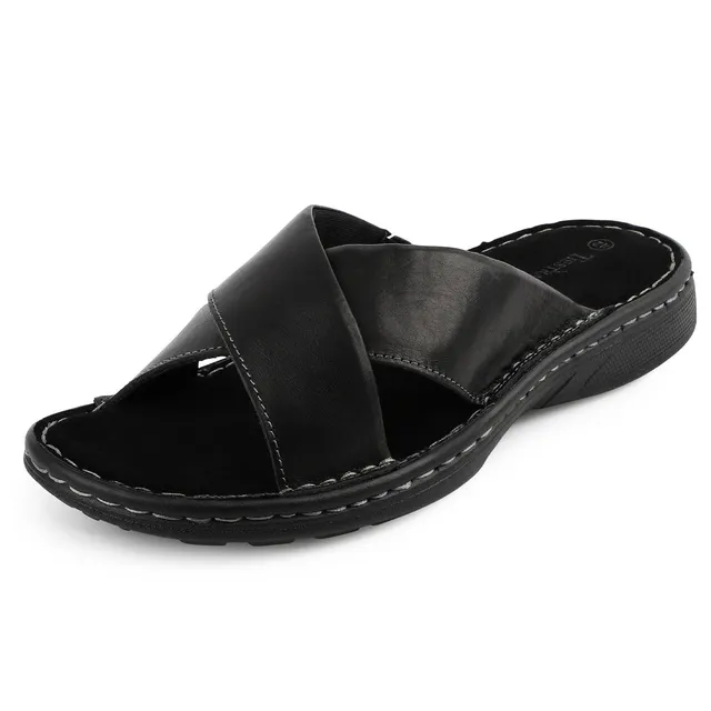 riemot-herren-leder-slides-nappa-pantoletten-mit-memory-foam image 1