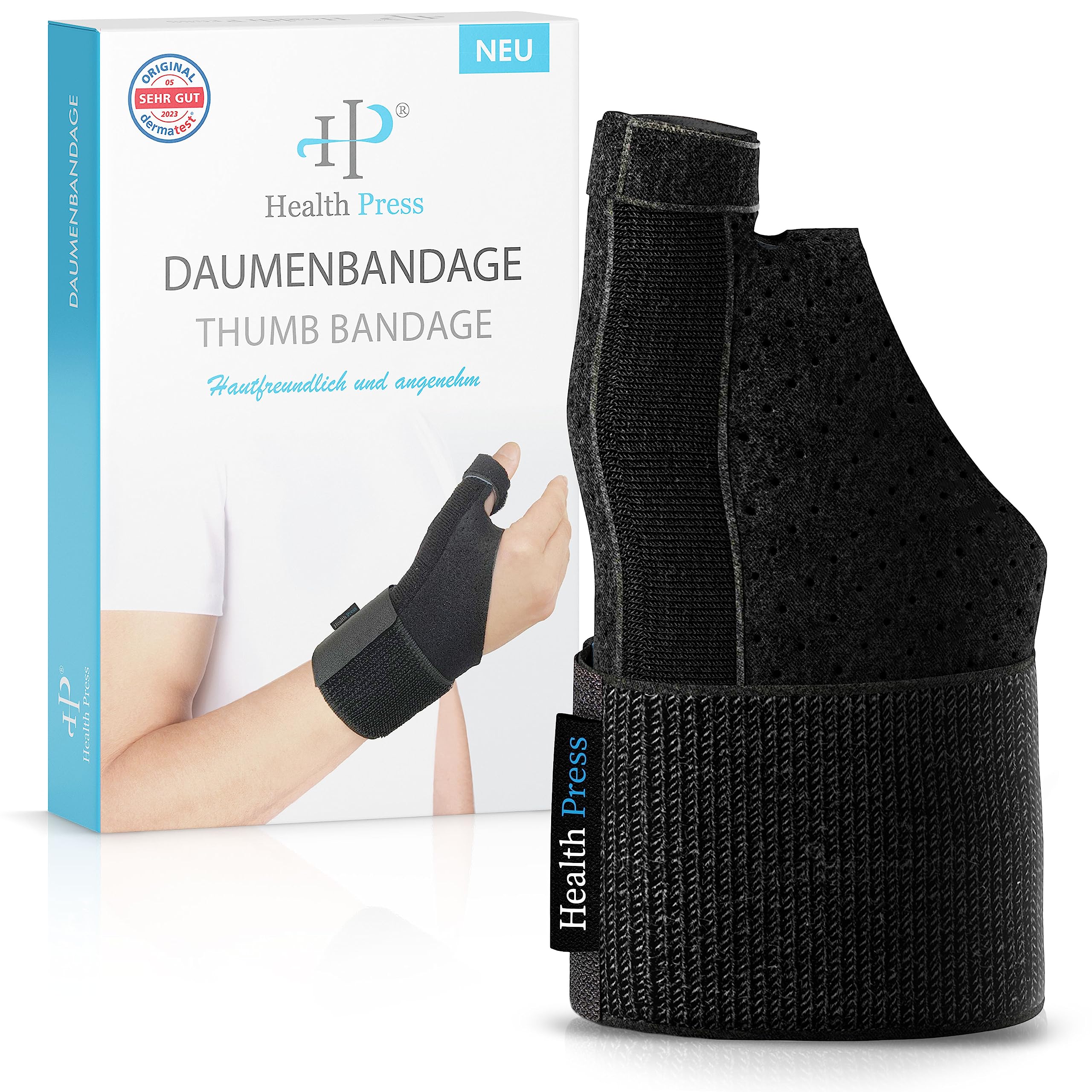 health-press-daumenbandage-schwarz-universal image 1