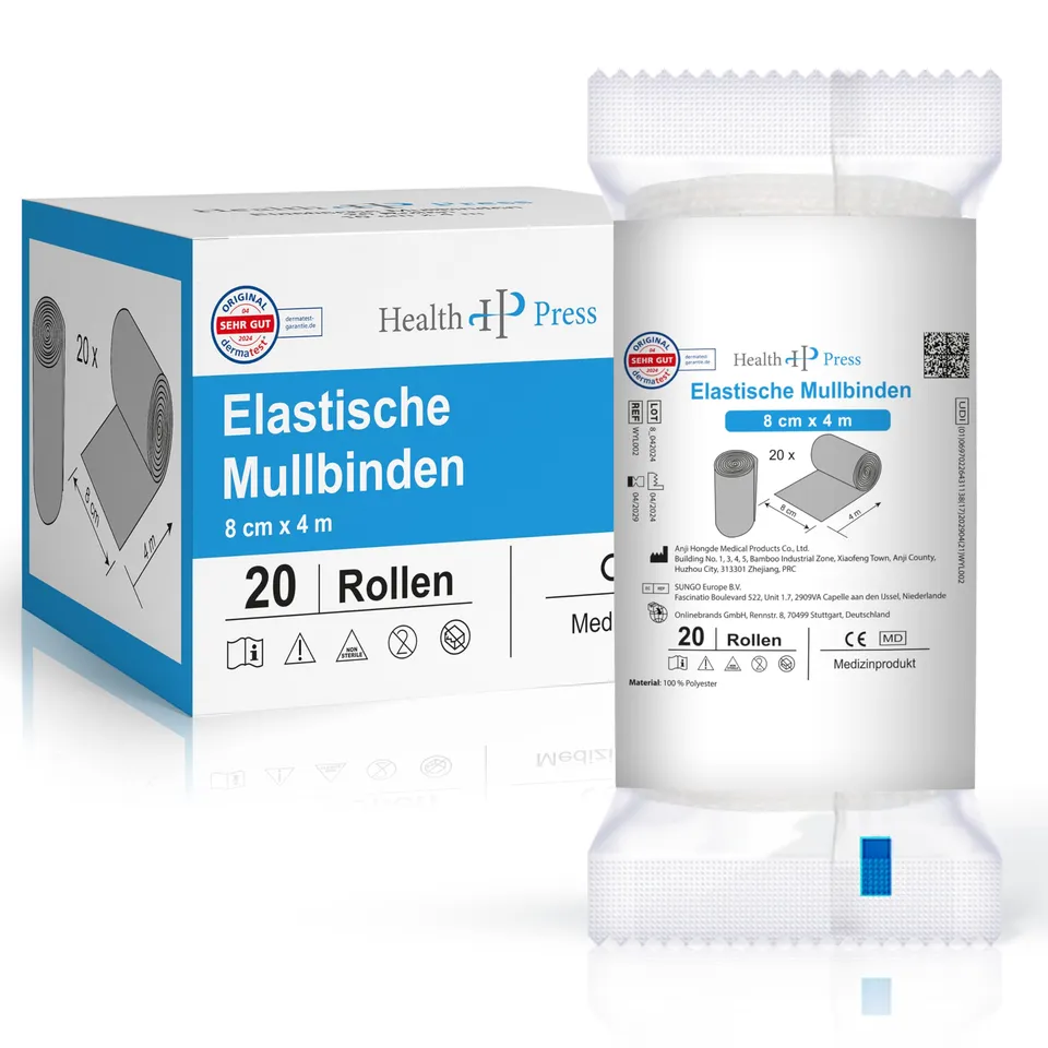 health-press-mullbinden-8cm-x-4m-20-rollen image 1