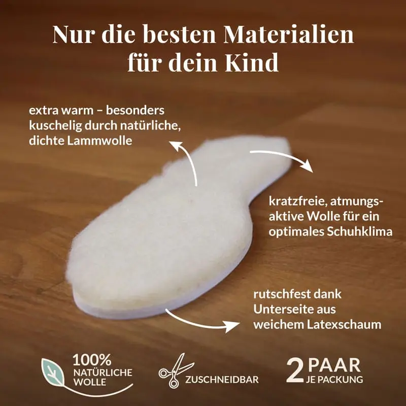 hey-nature-kinder-wollsohlen-f-r-den-winter-6-paar-einlegesohlen image 2