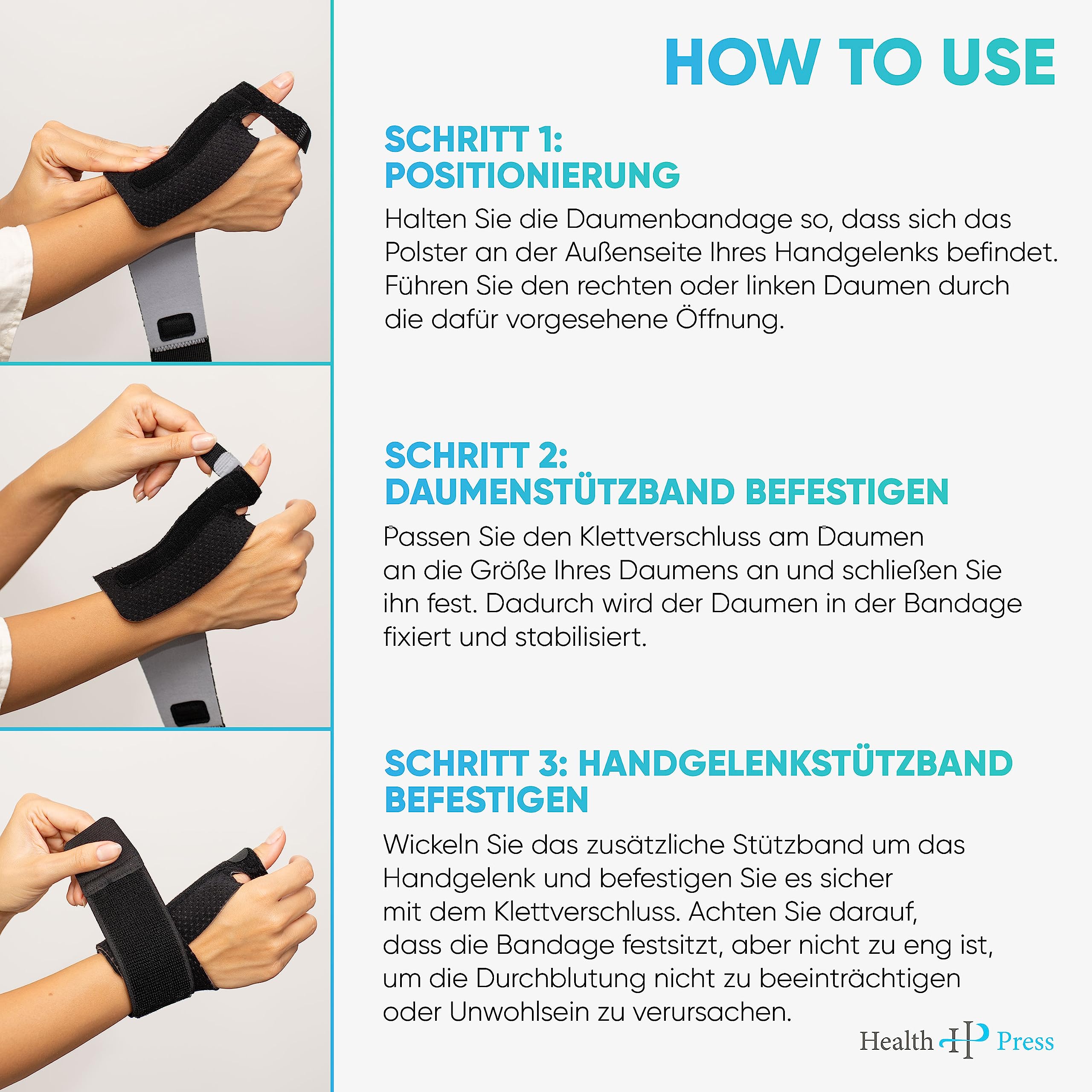 health-press-daumenbandage-schwarz-universal image 7