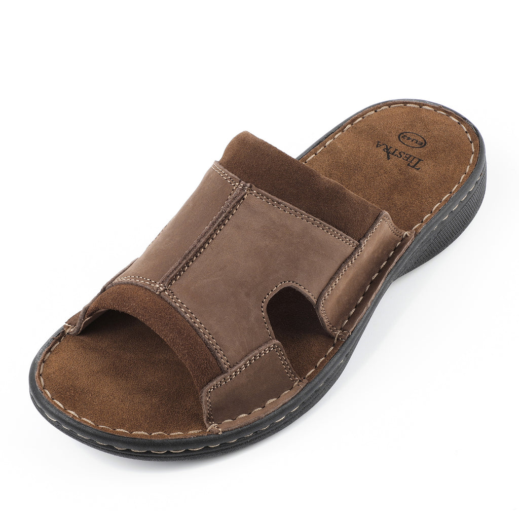 riemot-herren-leder-badepantolette-slip-on-sandale image 1