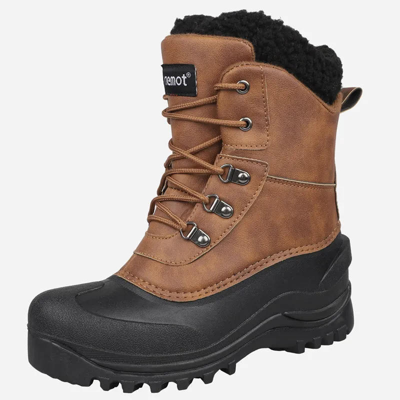 riemot-herren-snowboots-braun-wasserdicht-rutschfest image 1