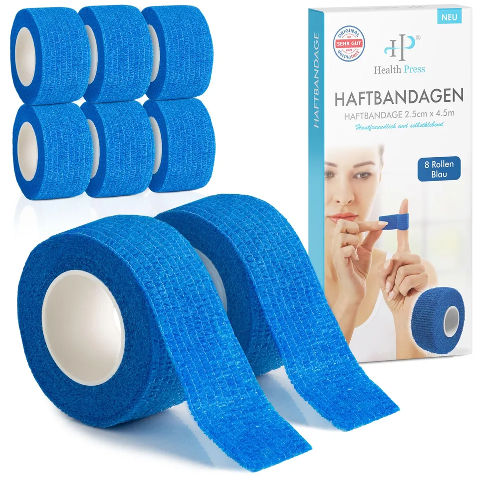 health-press-fingerpflaster-selbsthaftend-2-5cm-x-4-5m-blau-8-rollen image 1