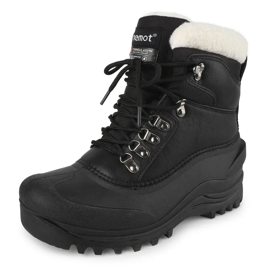 riemot-damen-winterstiefel-snowboots-schwarz-wasserdicht-mit-fell image 1