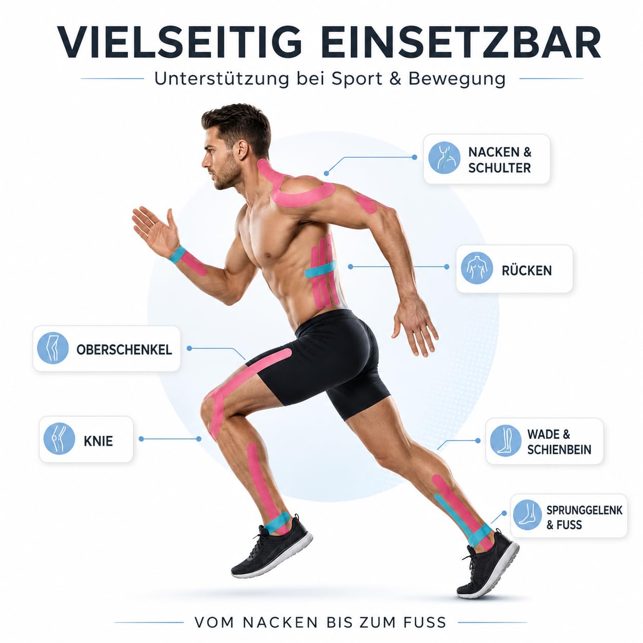 health-press-kinesiotapes-2-rollen-blau-rosa-5cm-x-5m image 2