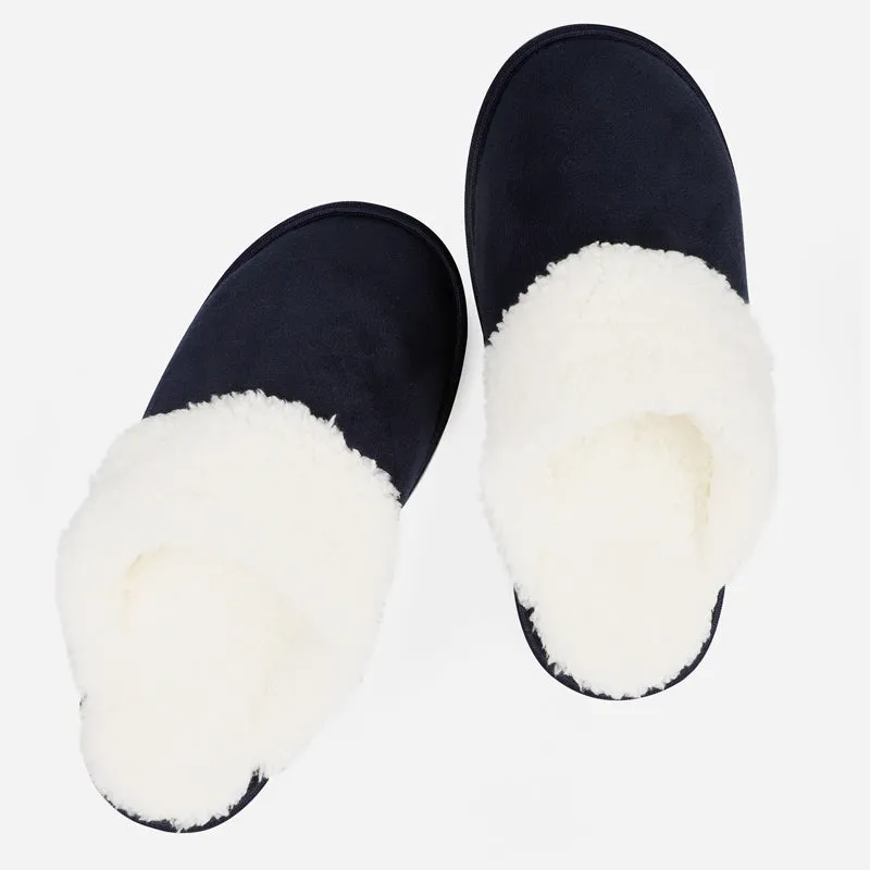 riemot-flauschige-warme-hausschuhe-damen-navy-pl-sch-pantoffeln image 1