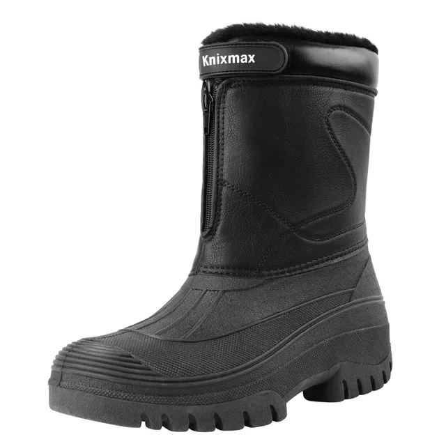 riemot-herren-schneestiefel-schwarz-wasserdicht-mit-fell-und-side-zip image 1