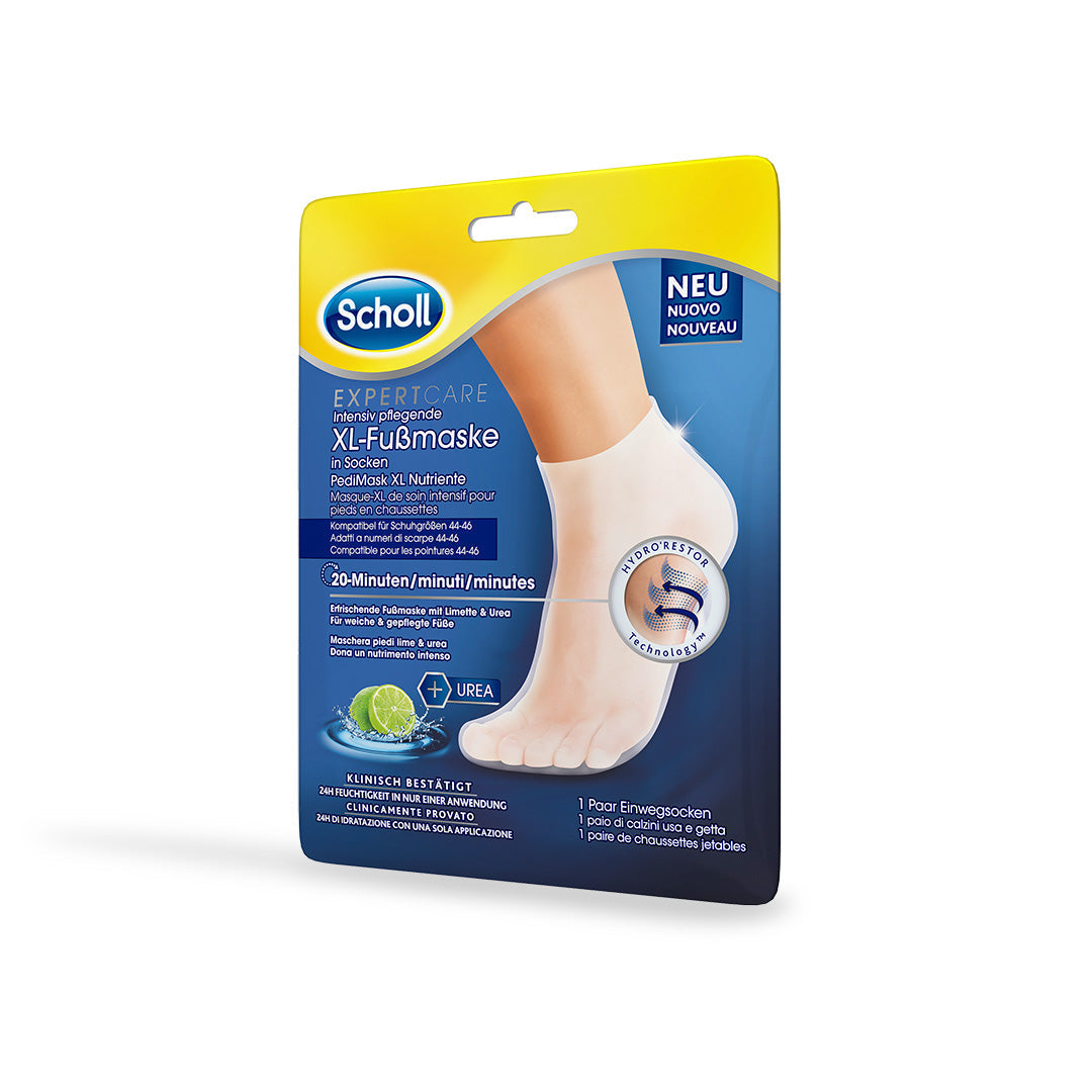 scholl-expert-care-xl-fu-maske-in-socken-limette-urea image 2